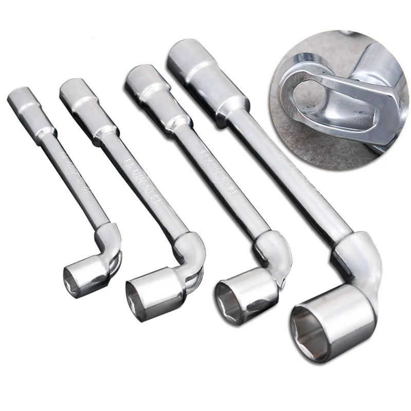5Piece L-shaped CR-V Hex Socket Wrench Double End Tubular Angled Socket Wrench 8/10/12mm Hand Tool
