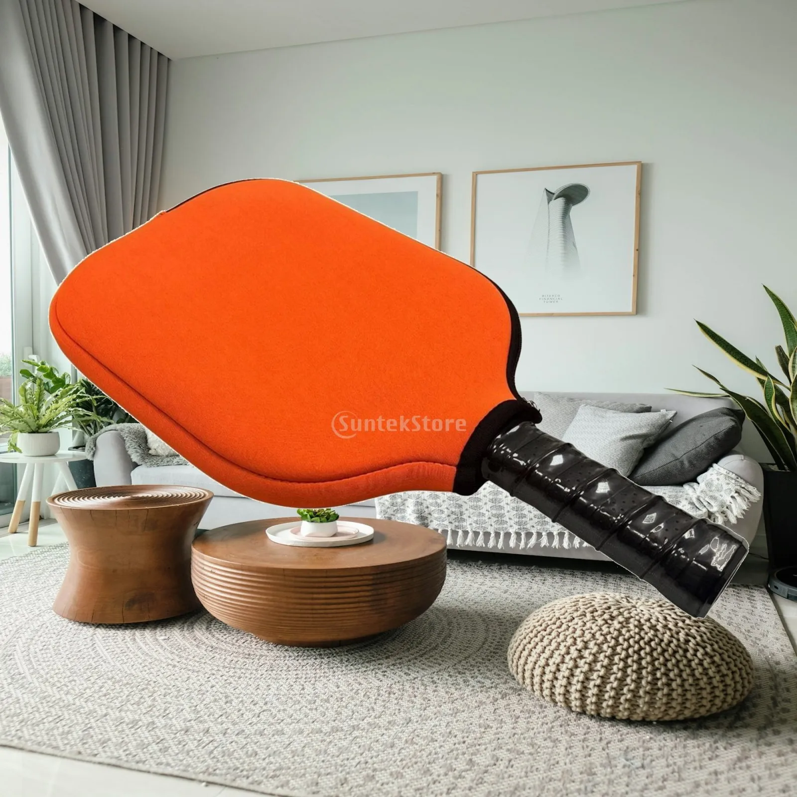 Soft Neoprene Pickleball Paddle Case Anti Scratch Cover for Club Matches Gym Bag Storage