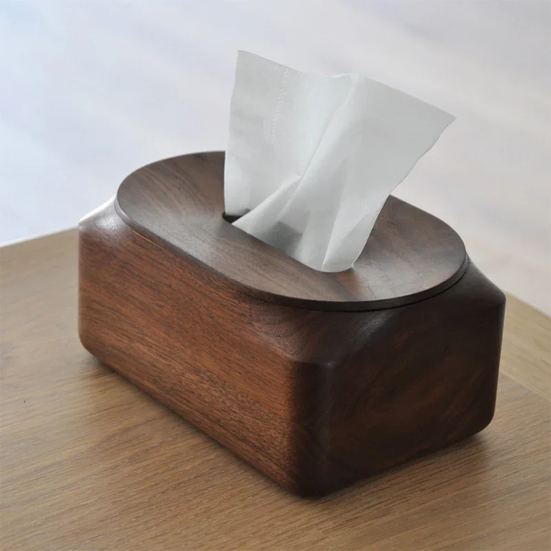 Paper Towel Box Black Walnut Solid Wood