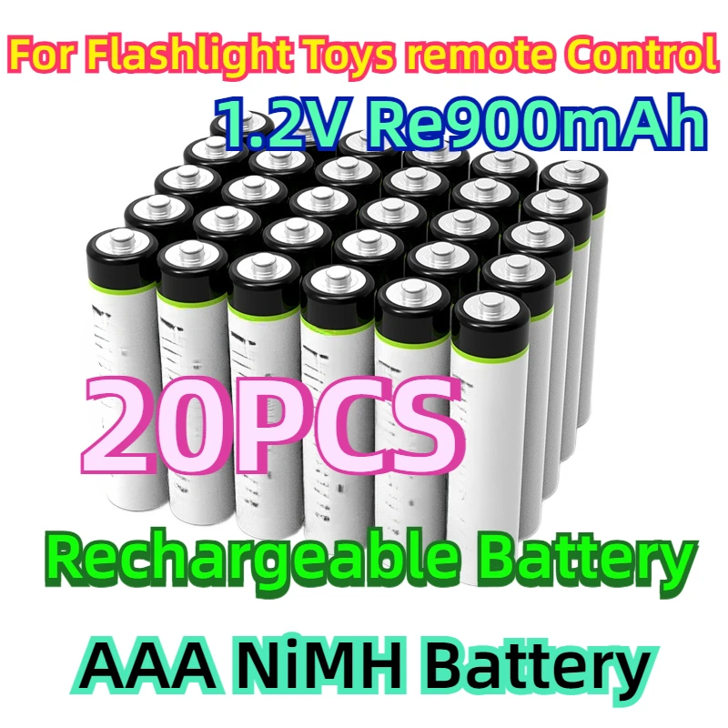 

For Flashlight Toys remote Control 20PCS AAA NiMH Battery 1.2V Rechargeable Battery 900mAh