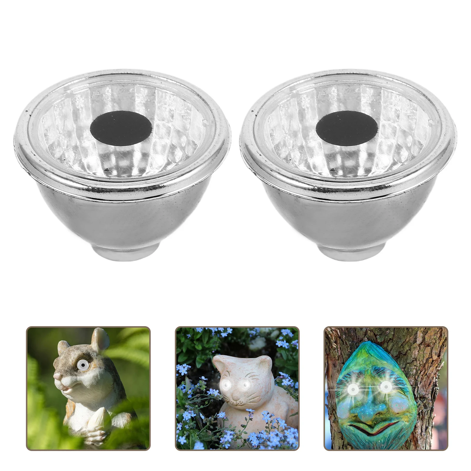 

100Pcs Plastic Spotlight Lamp Shade for Solar-Powered Animal Eyes Statuary Decor Creative Small Light Cover