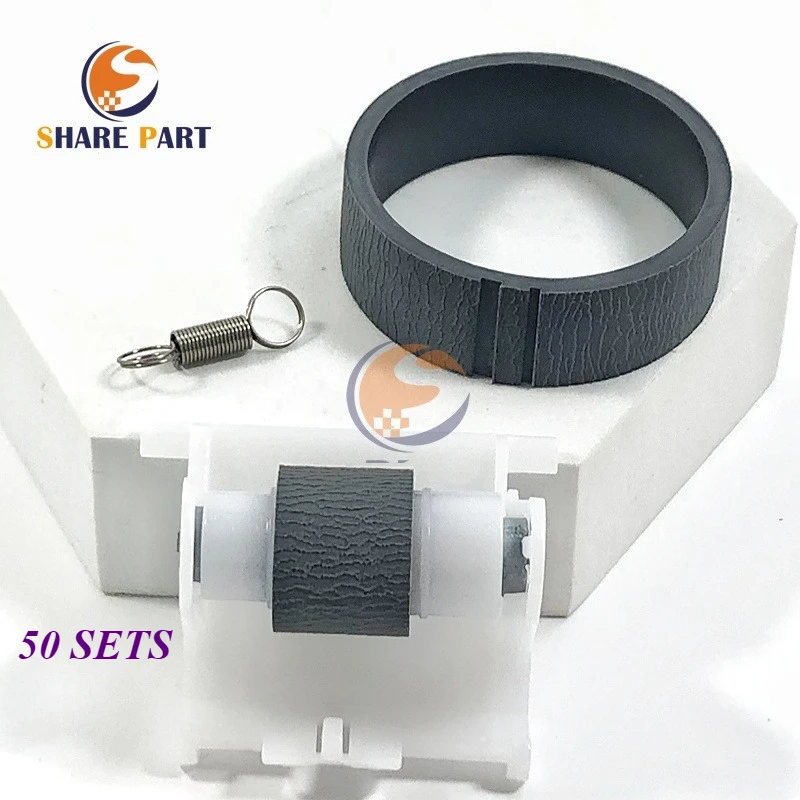 For EPSON 50*Feed Separation Pickup Roller Tire Rubber L 3110 3150 4150 4160 3156 3151 1110 3158 3160 4158 4168 4170 with Spring