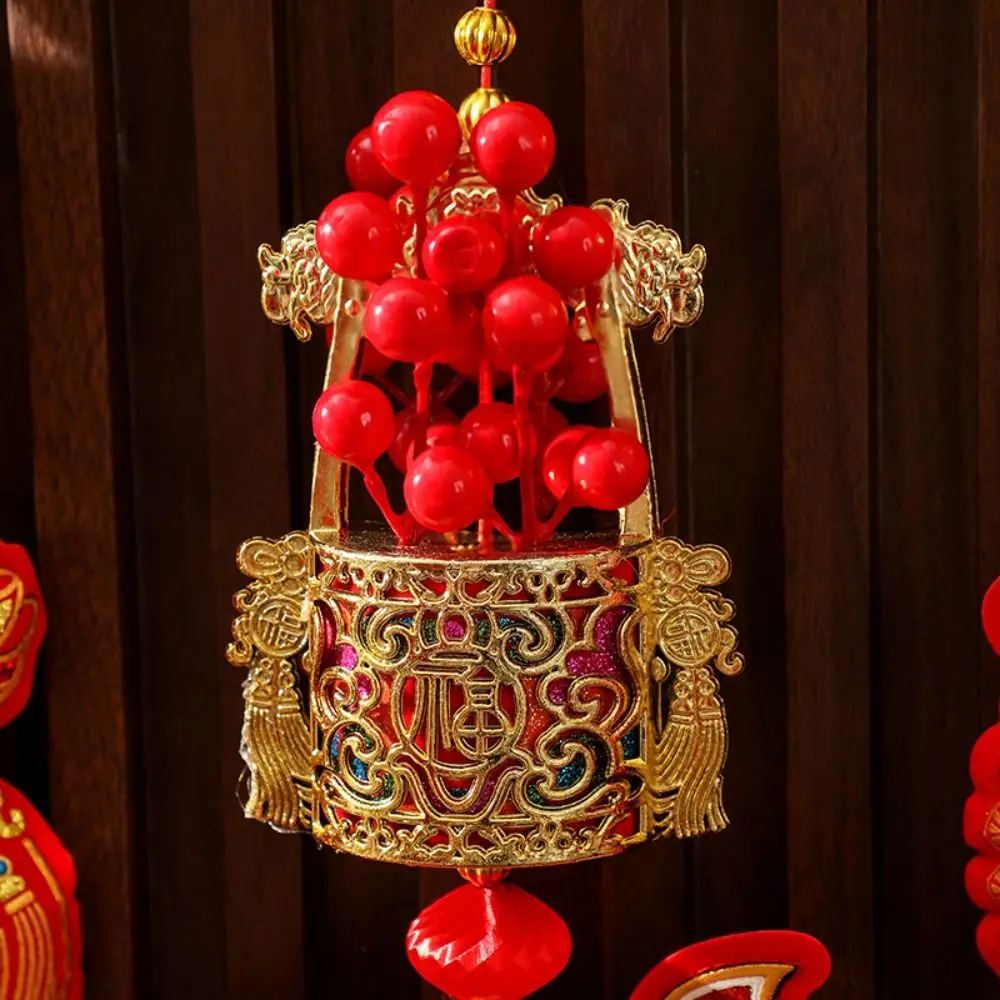 Fu New Year Hanging Ornaments Lucky Bag Wind Chimes Spring Festival Pendant Chinese Style Tessal Good Luck Ornaments