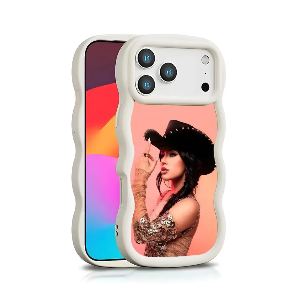 

Модный чехол Fashion Becky G с волнистым краем из ТПУ для iPhone 17 16 15 14 13 12 11 Air Pro Max Plus, цветной