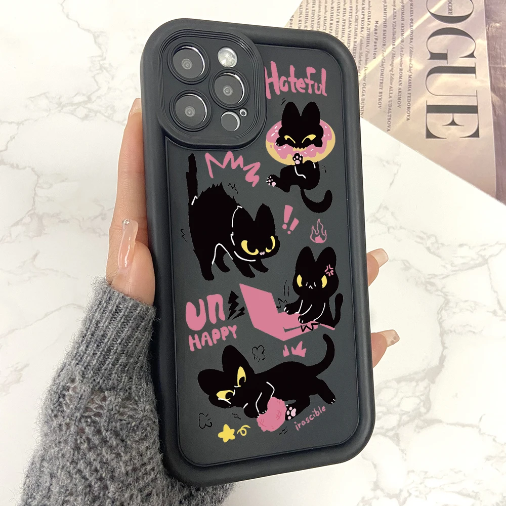 Doodle Cat Phone Case for Xiaomi Redmi Note 13 12 11 11s 10 9 8 Pro Max 13C 12C 10C 9C 9T 4G 5G Soft Silicone Shell Cover