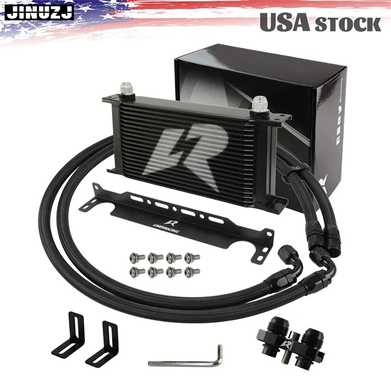 AN10 19-rij oliekoelerset voor BMW E82 135i E36 M3-Euro E46 M3 E90 E92 E93 335i zwart