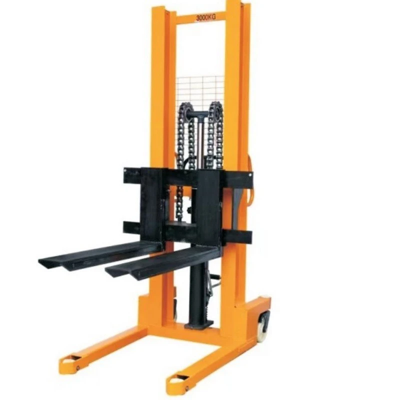 

S3301 Manual Hydraulic Stacker Thickened Steel Structure Leading Bearing Power Forklift Lifting Manual Stacker
