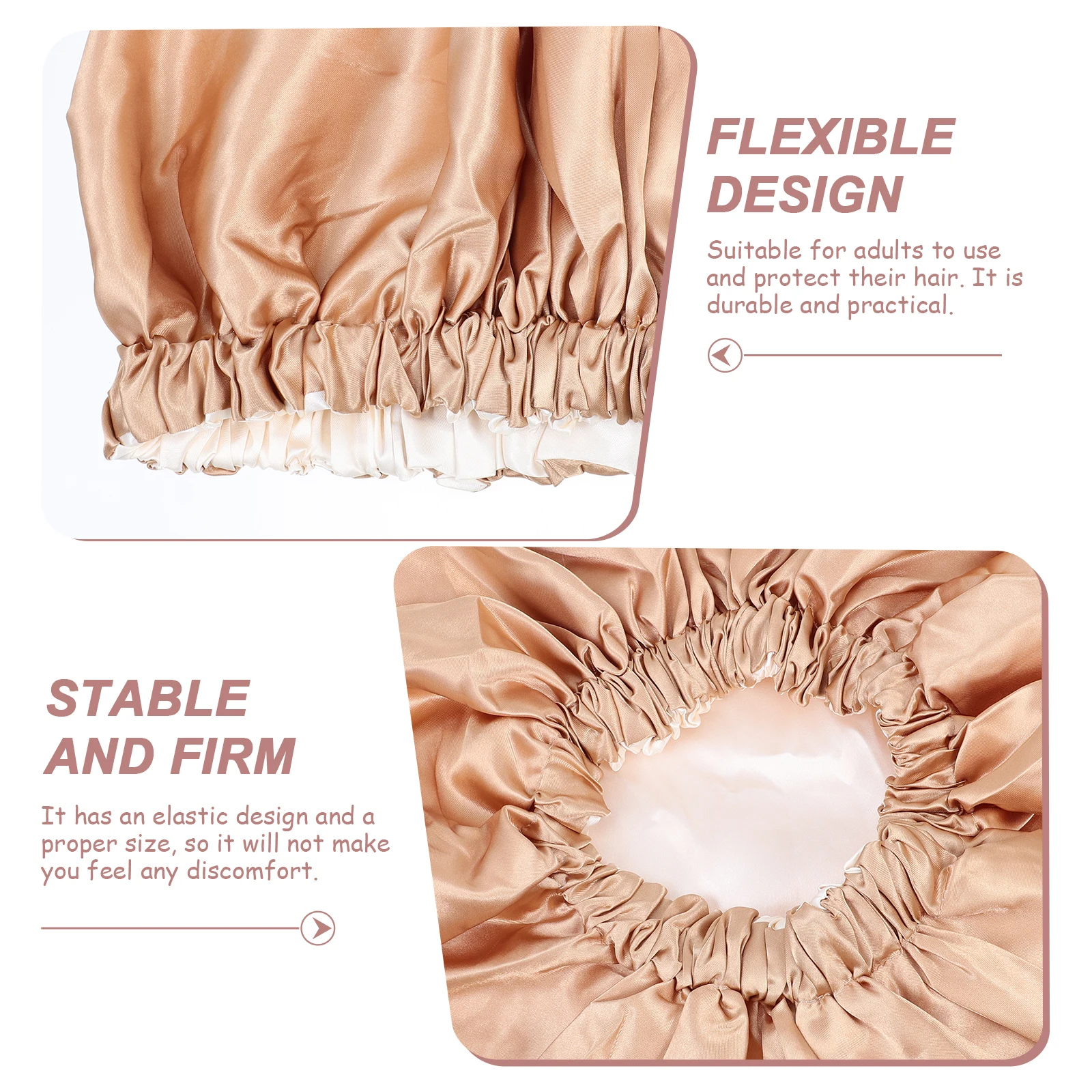 

Elastic Polyester Sleep Bonnet For Women Household Hair Care Buckle Design Pillowcase Protection For Adults Bonnets