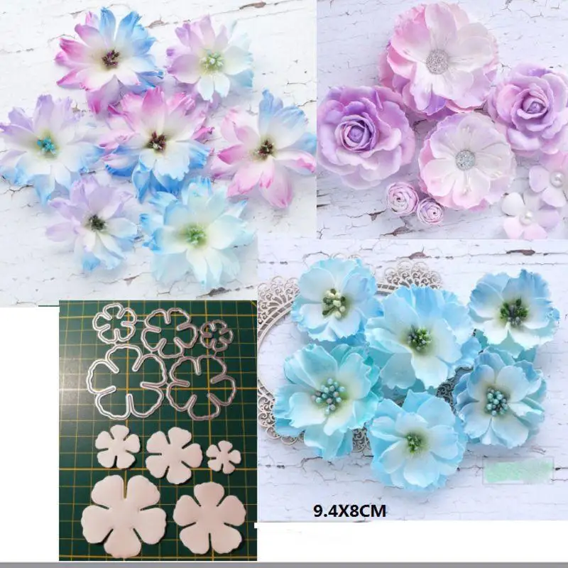 

900B Five Flower Cutting Dies Metal Stencil Greeting Card Making Mould