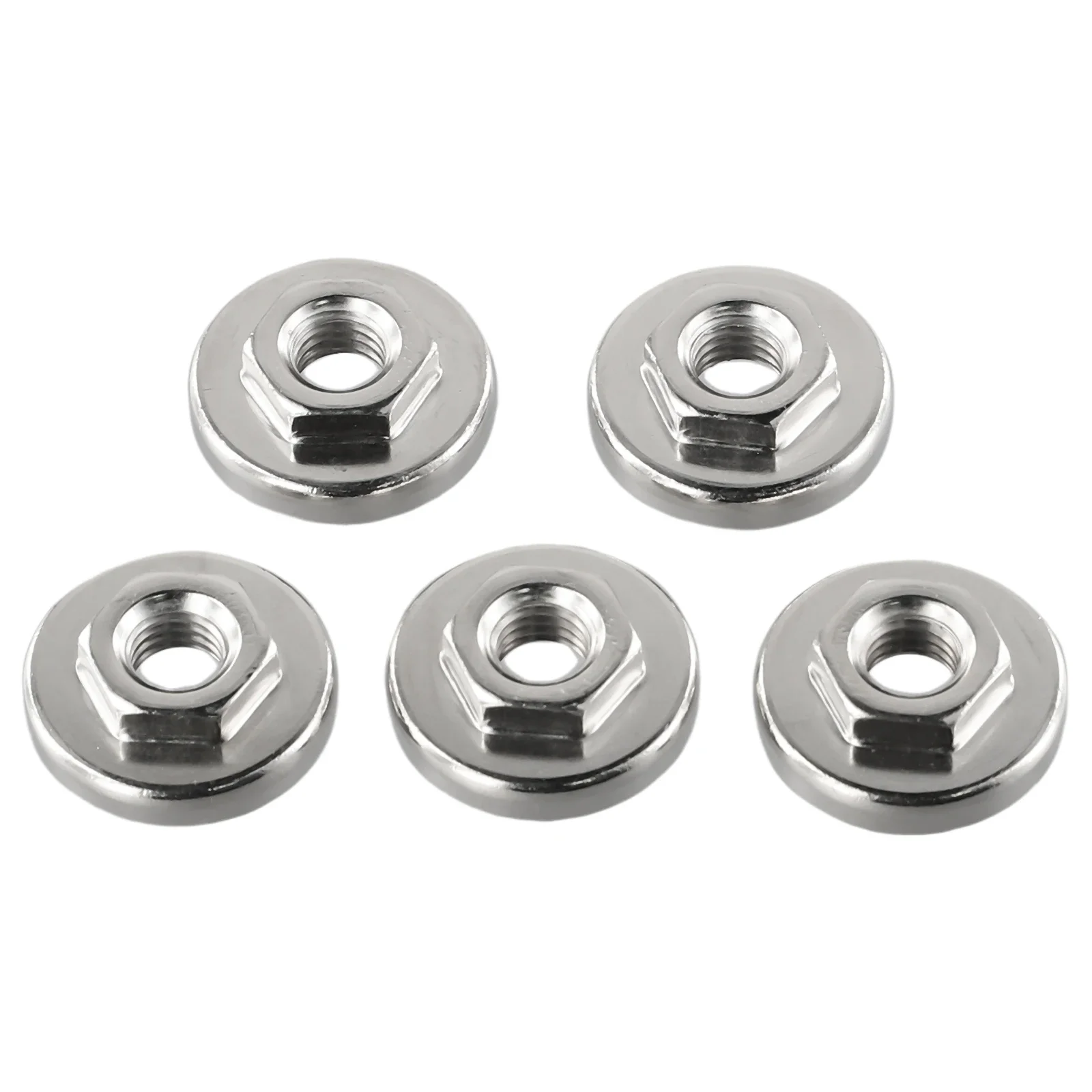 Rust resistant Silver colored 30mm Hex Nut Tools for Angle Grinder Chuck Locking Plate Quick Clamp Replacement (Set of 5)