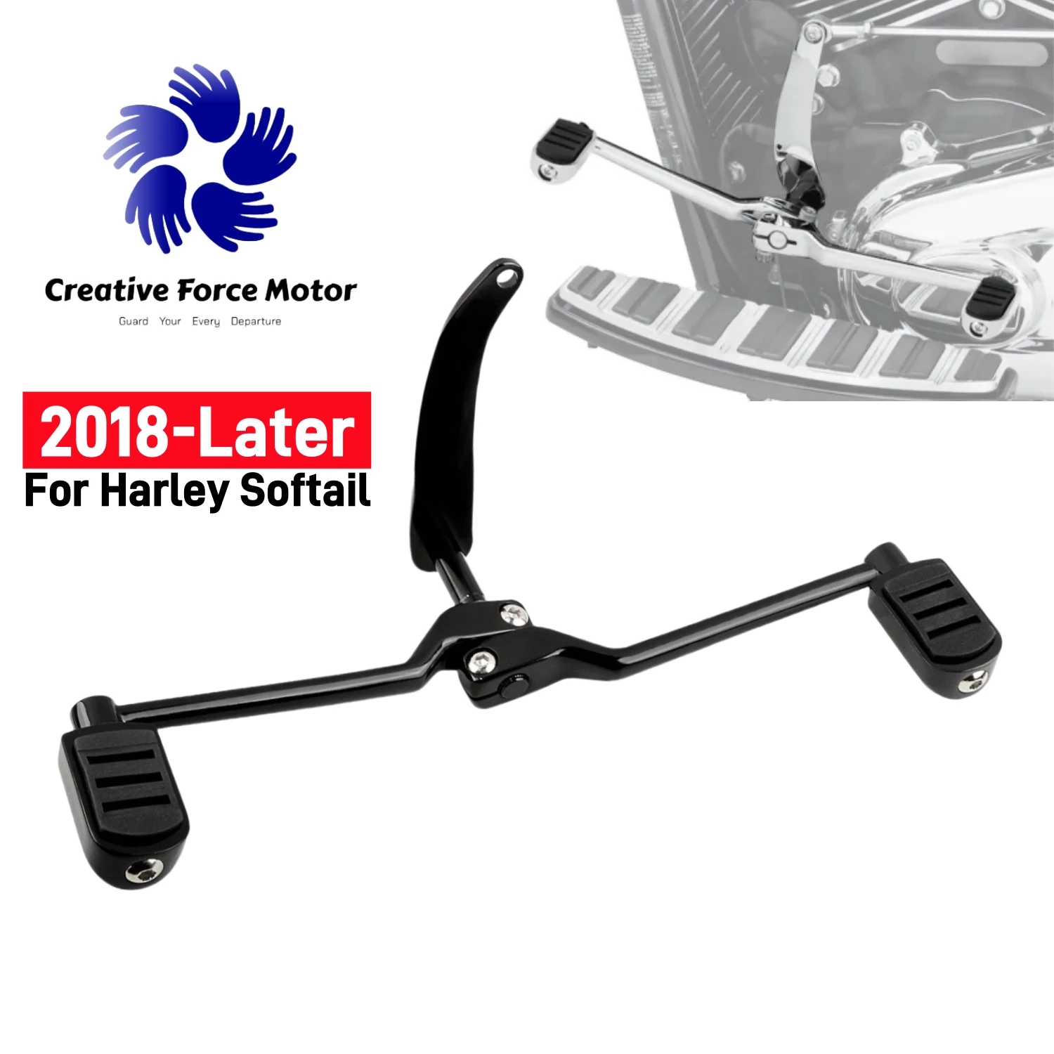 

Heel Toe Shifter Lever Peg Motorcycle Extended Shift shaft Gear Lever For Harley FL Softail 2018-UP Road King Street Glide 86-UP