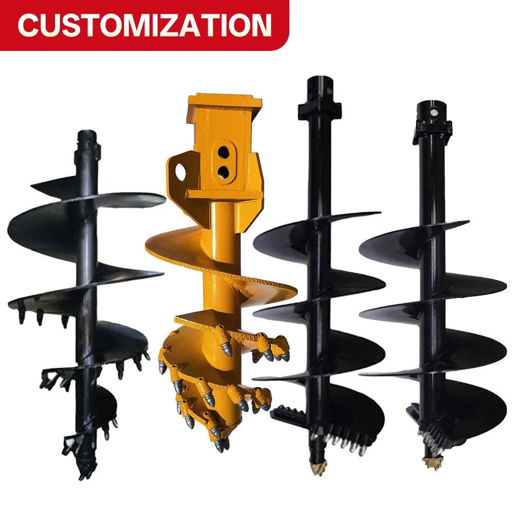 

Post Hole Digger New Design Auger Torque Hydraulic Auger Drill Auger drive connection Auger drill for Tree Planting drameter 100