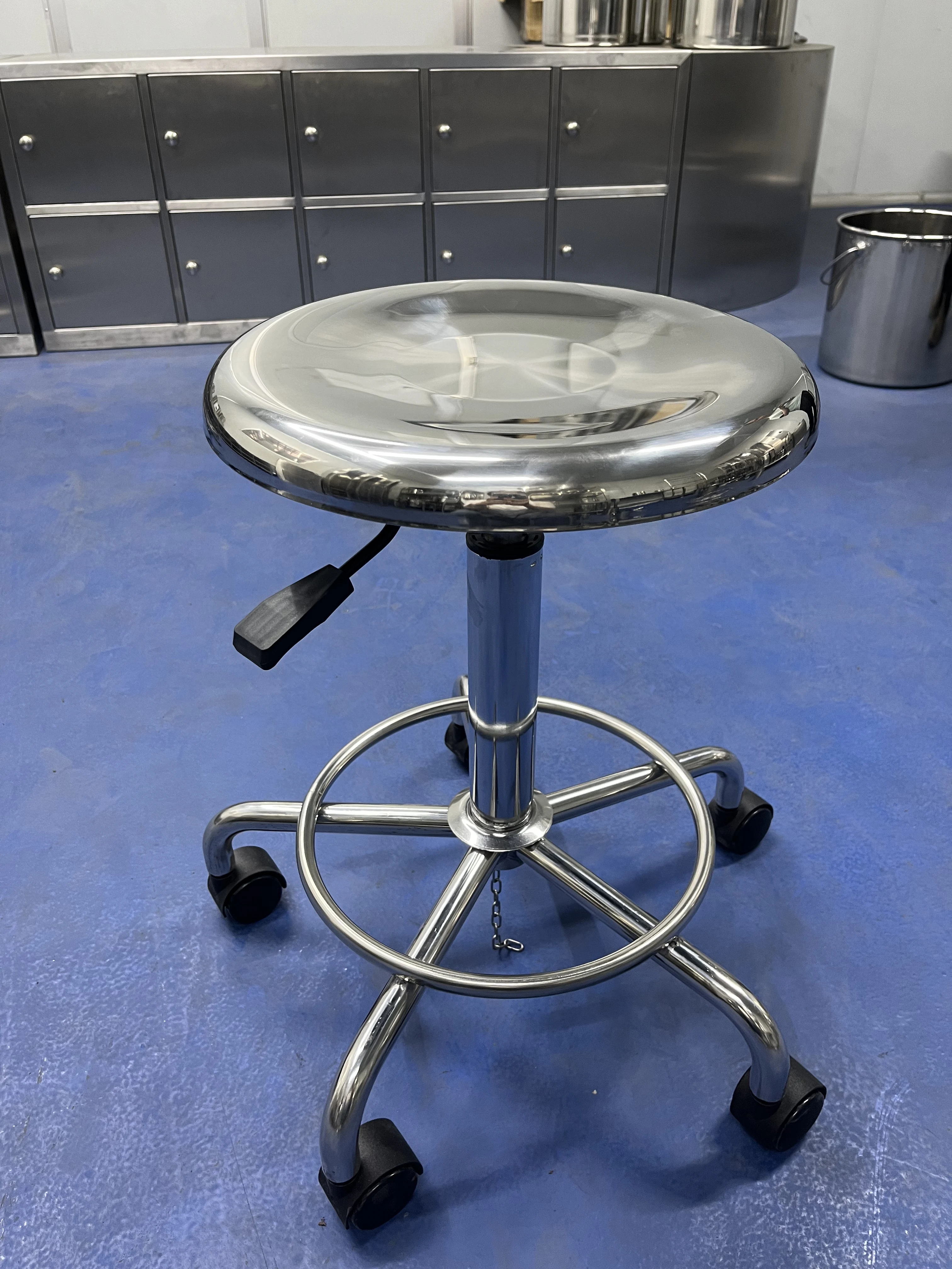Custom Size 304 Stainless Steel Anti-Static Multi-functional Lab Stool Height Adjustable Bar Stool