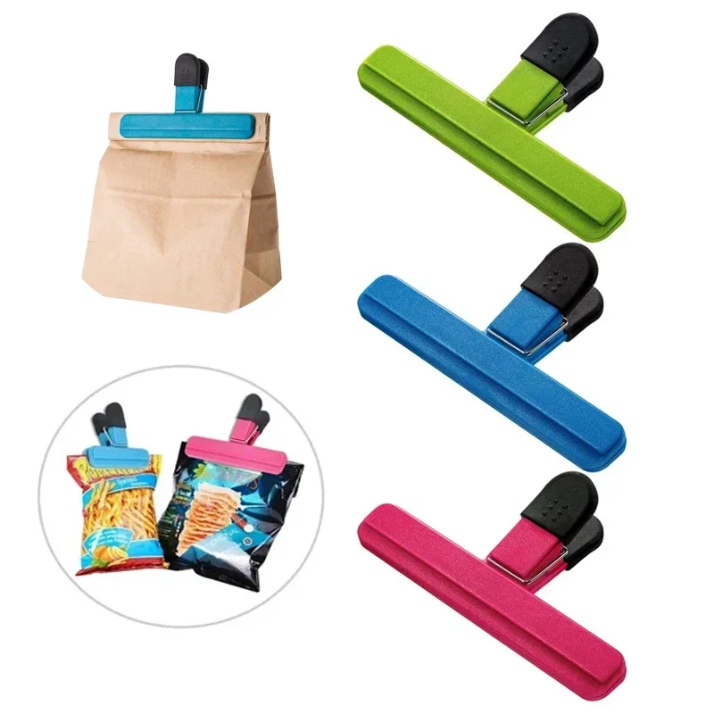 

Portable Bag Clips Kitchen Storage Food Snack Seal Sealing Bag Clips Sealer Clamp Plastic Tool Kitchen Organization Accessories