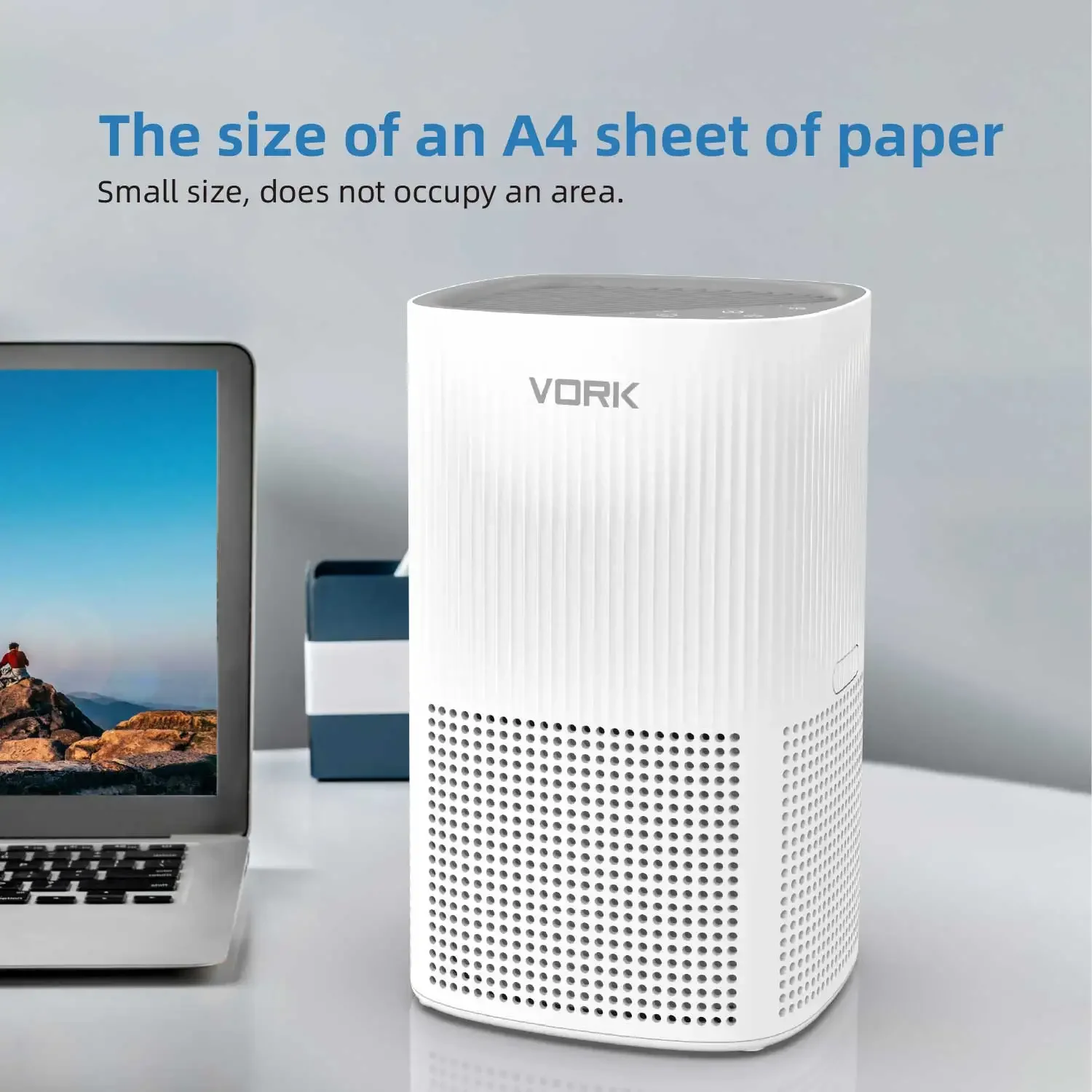 Hurtowy przenośny oczyszczacz powietrza, 100 CADR, 3-warstwowy filtr Hepa, niski poziom hałasu, aromaterapia, sterowanie przez WiFi, biały