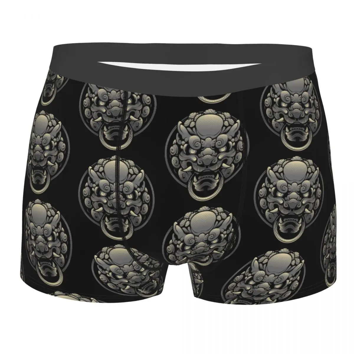 

Komainu - The Lion Dog Guardian Underpants Breathbale Panties Male Underwear Print Shorts Boxer Briefs