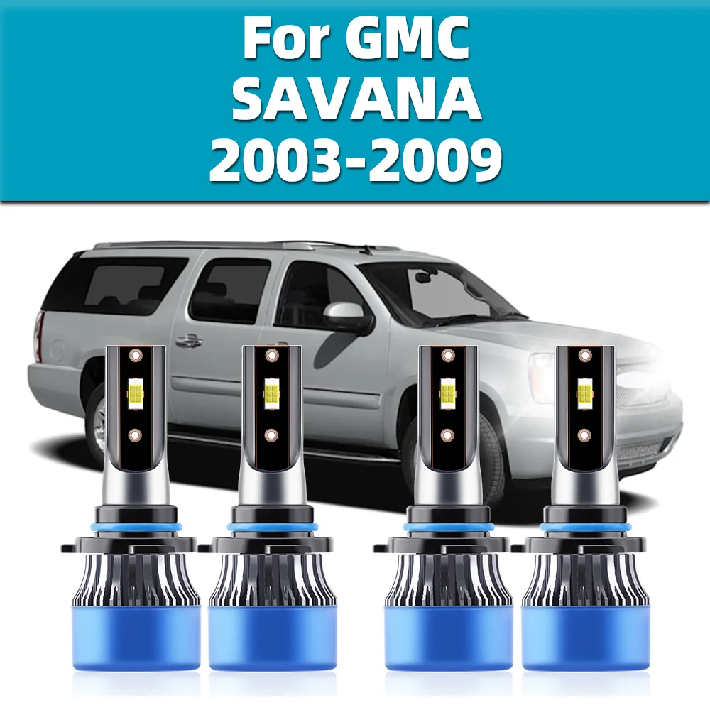 15000LM LED Lamp 110W/Pair Auto Headlight Bulbs 12V Car High Low Beam HB3 HB4 For GMC SAVANA 2003 2004 2005 2006 2007 2008 2009