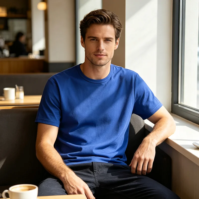 2026 Fashion Apparel New Cotton Solid Round Neck T Shirt Men Shirts Short Sleeve for Men Clothing Pro Choice Tops
