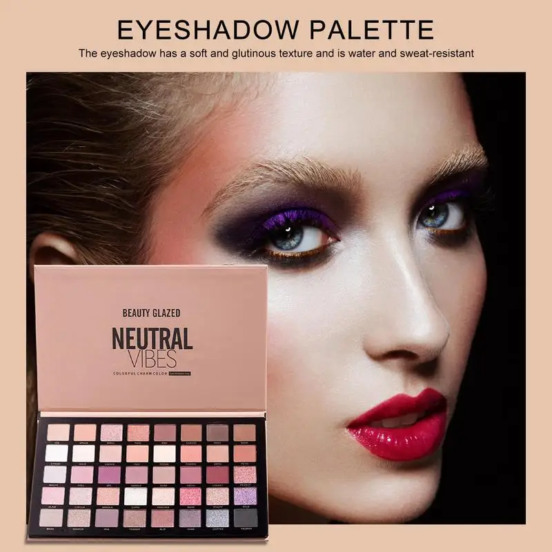 

40 Colors Eyeshadow Palette Highly Pigmented Matte Shimmer Eyeshadow Long Lasting Blendable Makeup Eye Shadows For Party