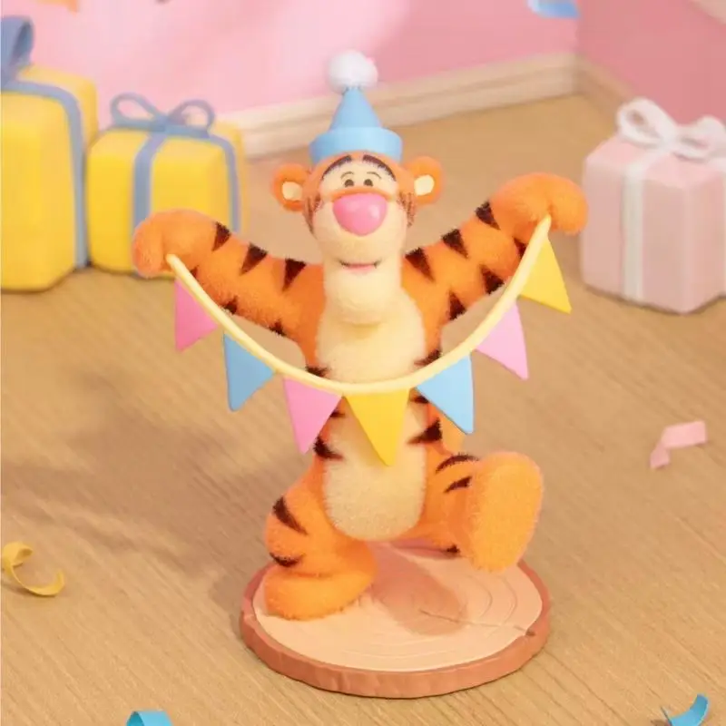 

Toptoy Winnie the Pooh Flocked Blind Box - Carnival Party Series Decorative Desktop Ornament for Adult Women Holiday Gift