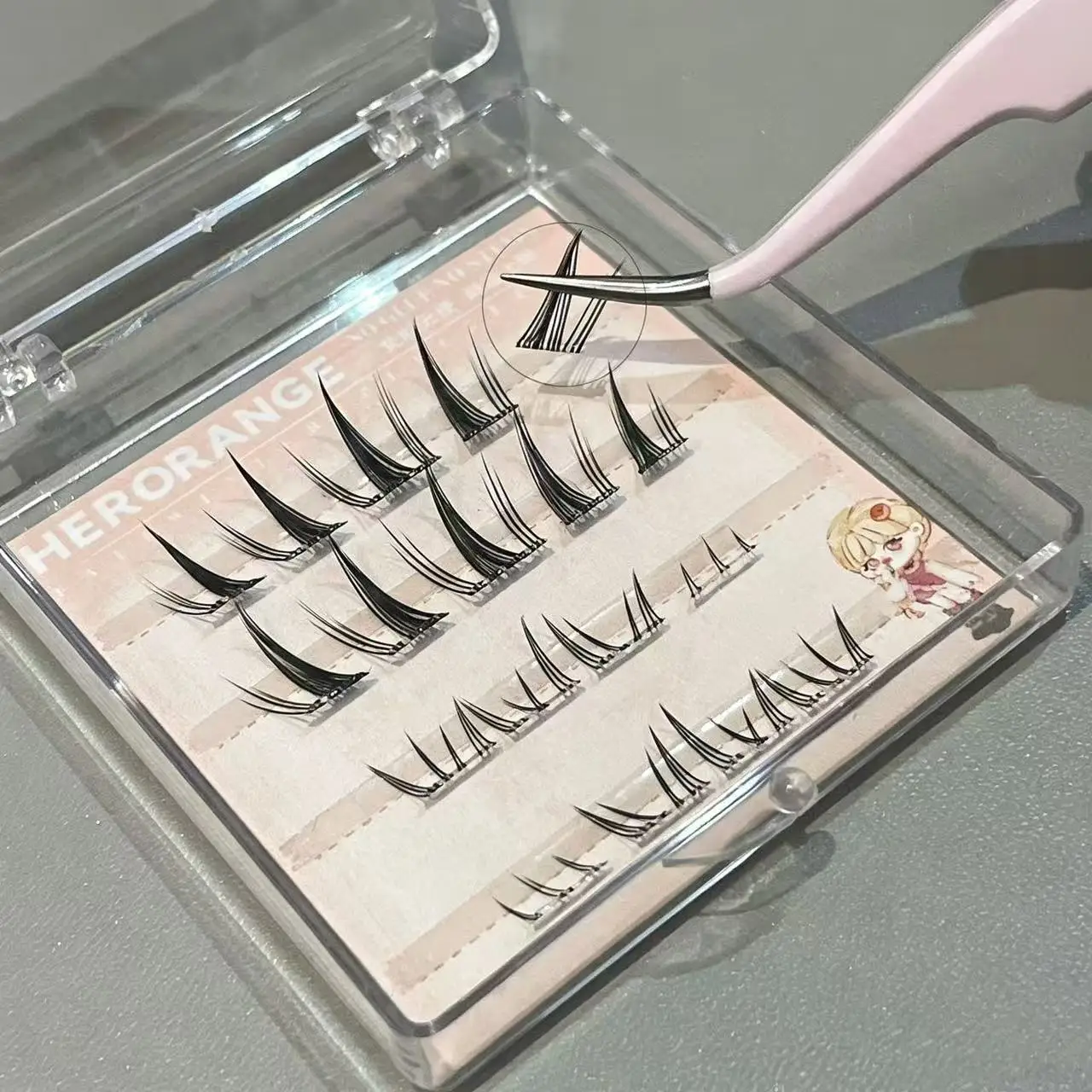 Herorange Stemless Glue Free Lash Book Invisible Curly Comfort Mixed Styles Natural Eye Makeup view 5