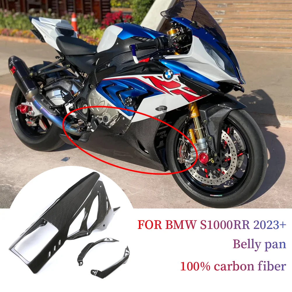 

Motorcycle Accessories for BMW S1000RR 2023 2024 2025 Carbon Fiber Belly Pan Exhaust Cover 100% CARBON FIBER