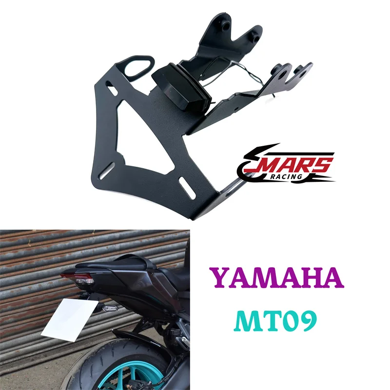 

FOR YAMAHA MT09 MT09SP MT-09 2025 2026 Motorcycle Accessories LED Light Rear license plate holder Frame Bracket Tail Tidy