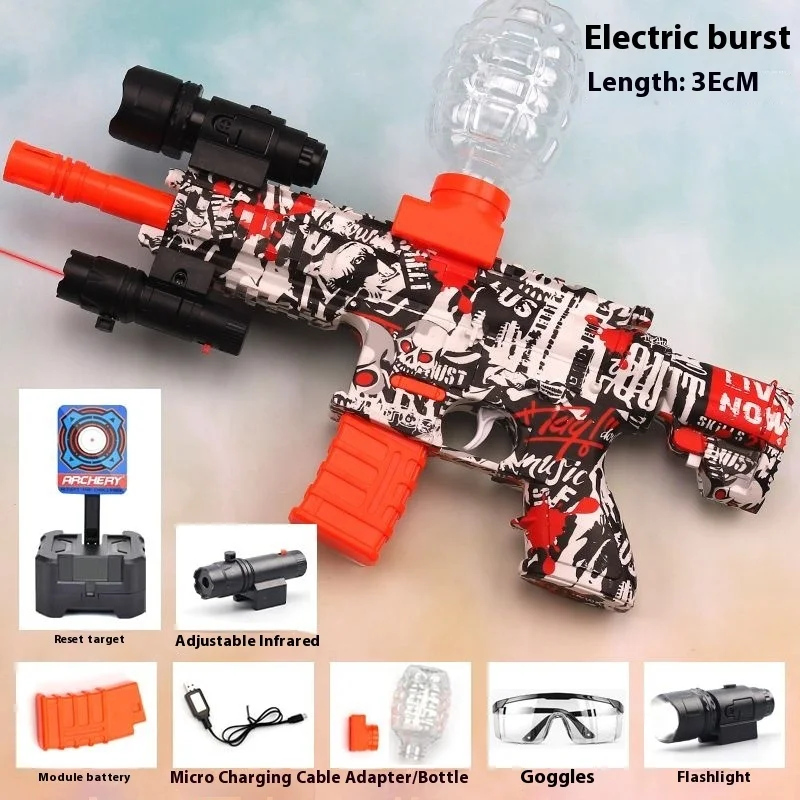 Gun Electric Gel Ball Explosion Toy Ak47  Manual/Automatic Eco-Friendly Splatter Ball Blaster  Christmas And New Year Gifts