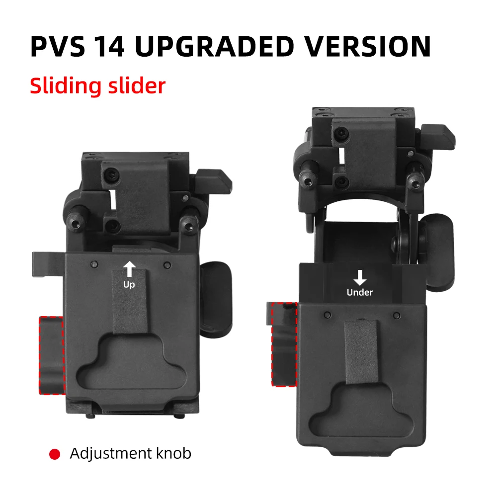 BOOIU Tactical Helmet Night Vision Goggles Mount Holder Upgraded Version NVG PVS14 Outdoor Sport Helmet Movable Mount Bracket