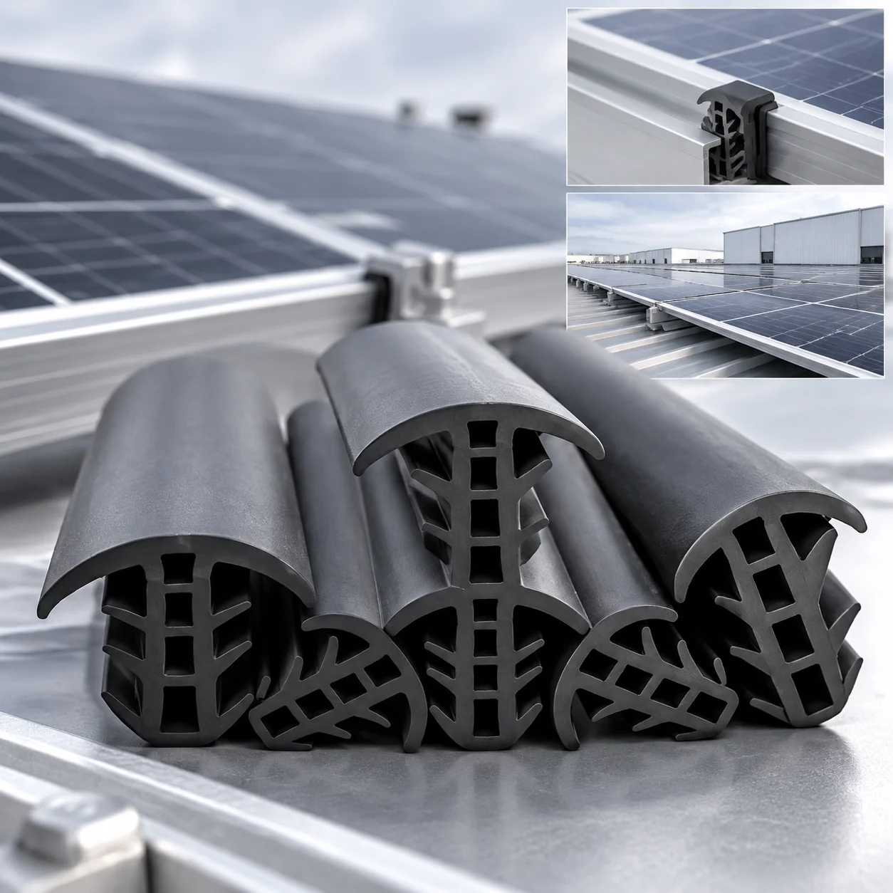 EPDM Solar Panel 1Meter 1 Pcs Seal Strip Waterproof Rubber Gasket for Photovoltaic Module Aluminum Frame Weatherproof