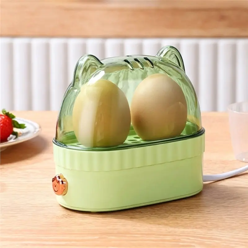 N85R-Automatic Power Off 120W Electric Egg Boiler Mini Breakfast Machine Cooker Portable Food Steamer EU Plug