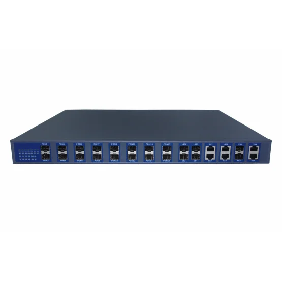 Gpon 1u 19 inch 16 port 10ge sfp olt für fttx system