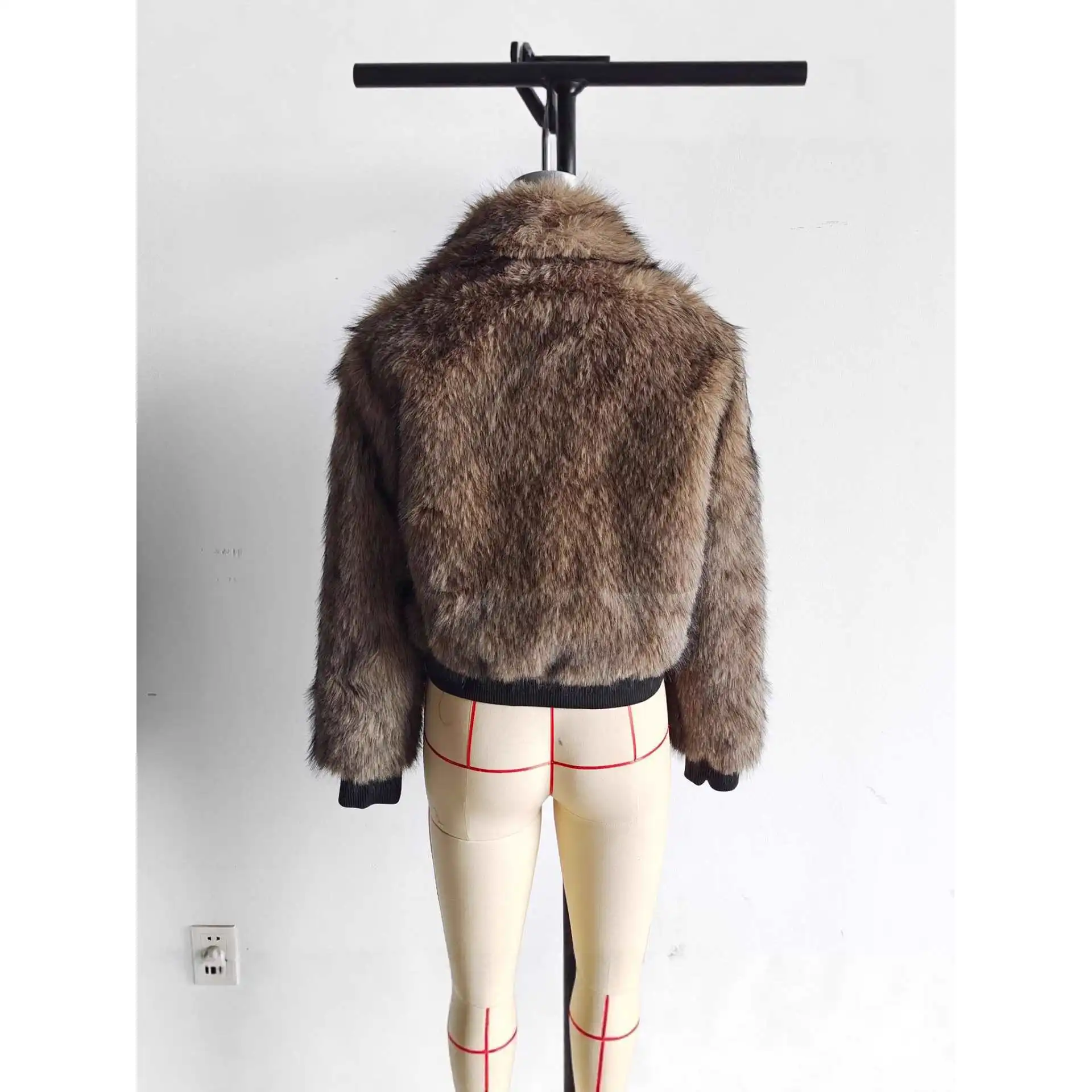 冬用ジャケット コート トップ ターンダウンカラー 長袖 ジッパー フェイクレザー レディース 高級 グラス パッチワーク