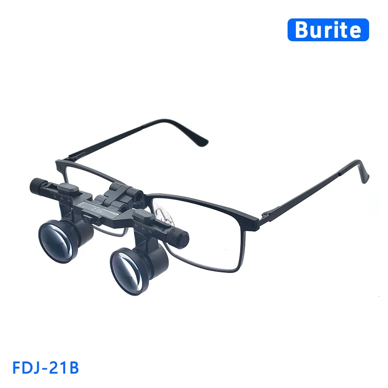

Burite 21 Galilean Loupes 2.5X/3.0X/3.5X IPD adjustable Dental Surgical Loupes Metal Lens Titanium frame glasses