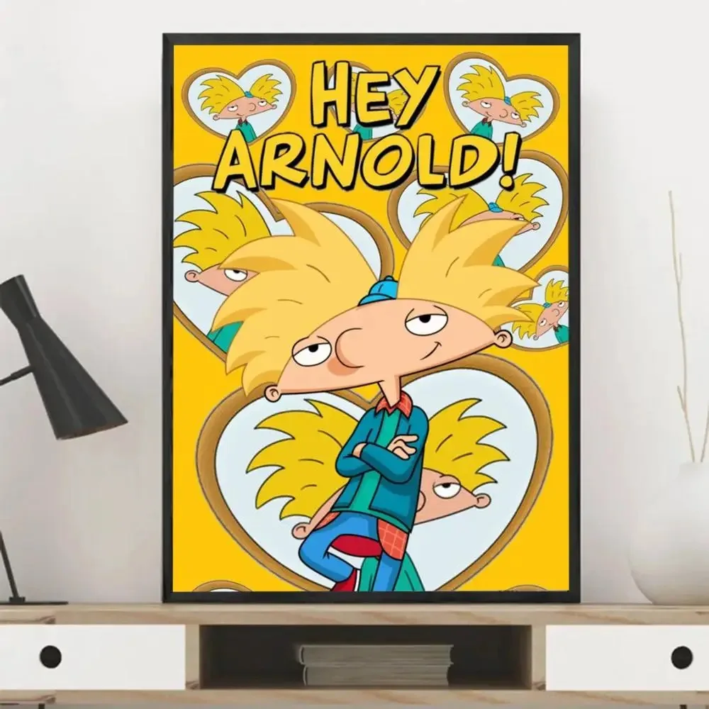 Cartoon Hey ArnoldS Poster Classic Vintage Posters HD Quality Wall Art Canvas  Painting Retro Posters for Home Room Wall Decor