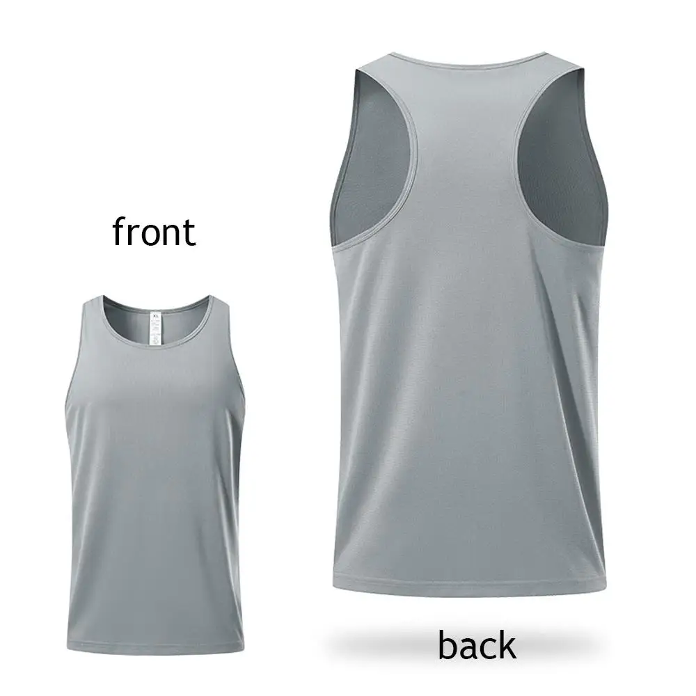 Summer Men's Tank Top Fashion Versatile Solid Color Singlets Casual O-neck Sleeveless Shirt Outdoor