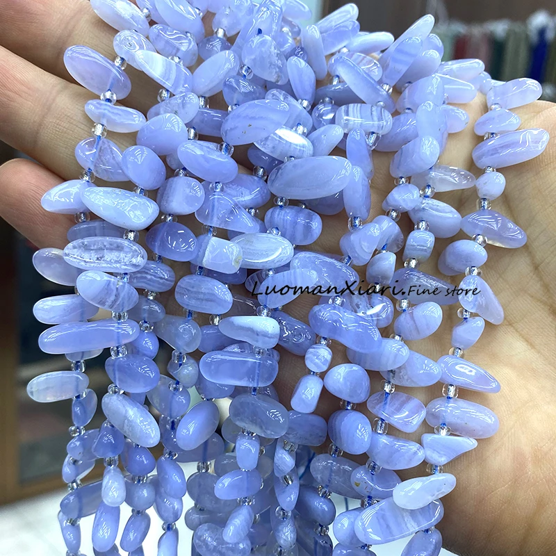 11-18MM Tooth Aquamarine Amethyst Charoite Natural Stone Irregular Spacer Beads for Jewelry Making Diy Bracelet  Accessories