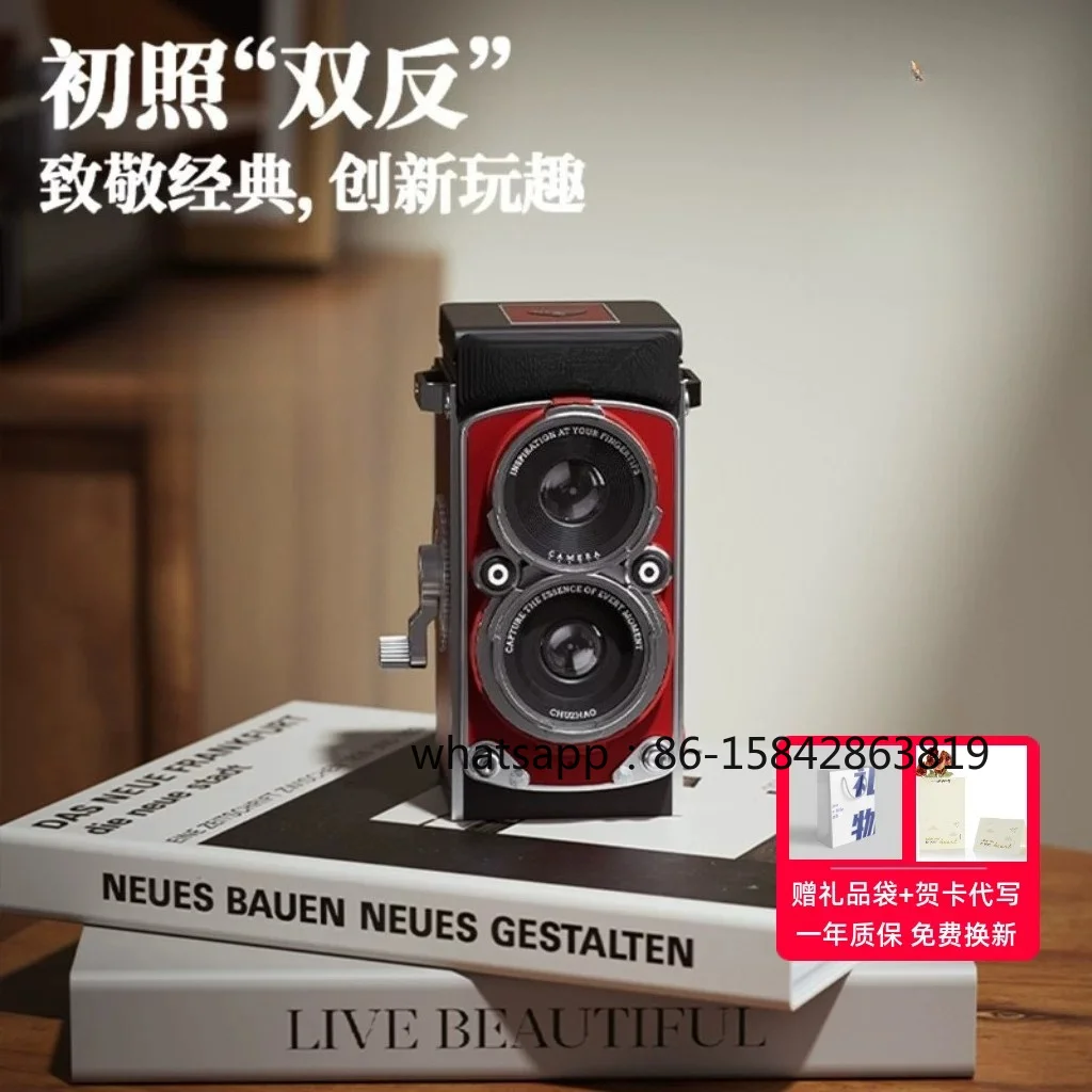 Retro Double Reflection CCD Camera Portable First Photo Vintage Style Camera Ideal Holiday Gift
