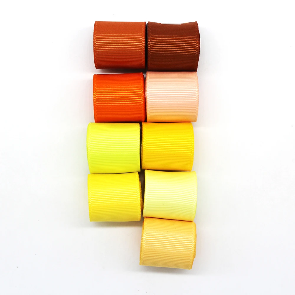 5 Yards/Lot Grosgrain Ribbon Orange Petal Peach Cream DIY Wedding Gift Wrapping Party Decoration Christmas Sewing Accessories