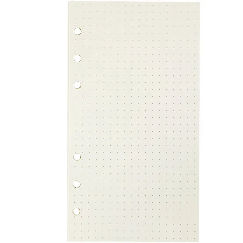 Recharge de cahier à cuir chevelu A5A6A7, reliure à spirale, ligne de page intérieure, artisanat vierge, grille intérieure, papeterie en papier