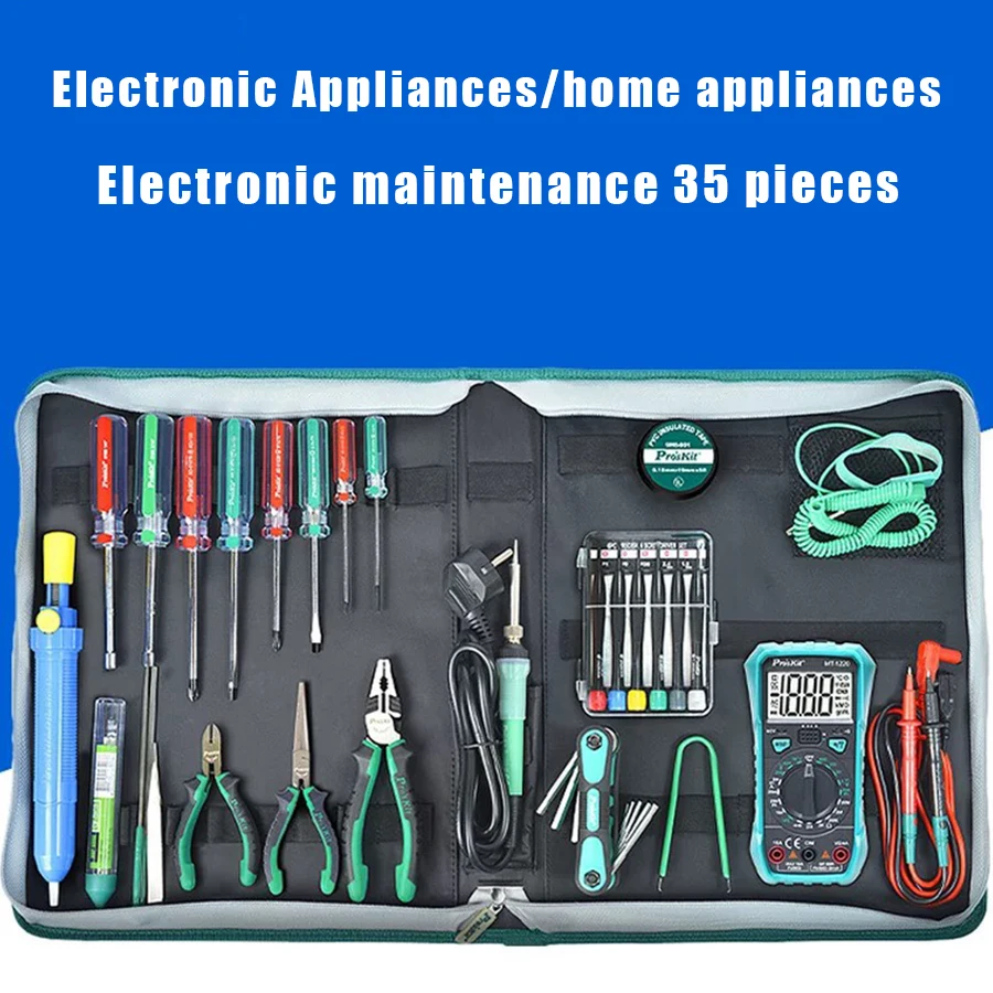 Pro'sKit Electronic repair tool set combines electrical measurement overhaulElectronic solder removal 35 pieces PK-616H