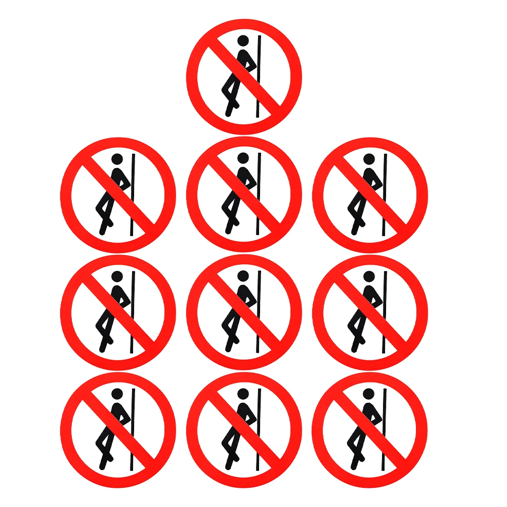 10 قطعة شارات تحذيرية بدون تعلم رسومات جريئة لافتة للنظر علامات أمان للشركات المصانع ملصقات تحذيرية