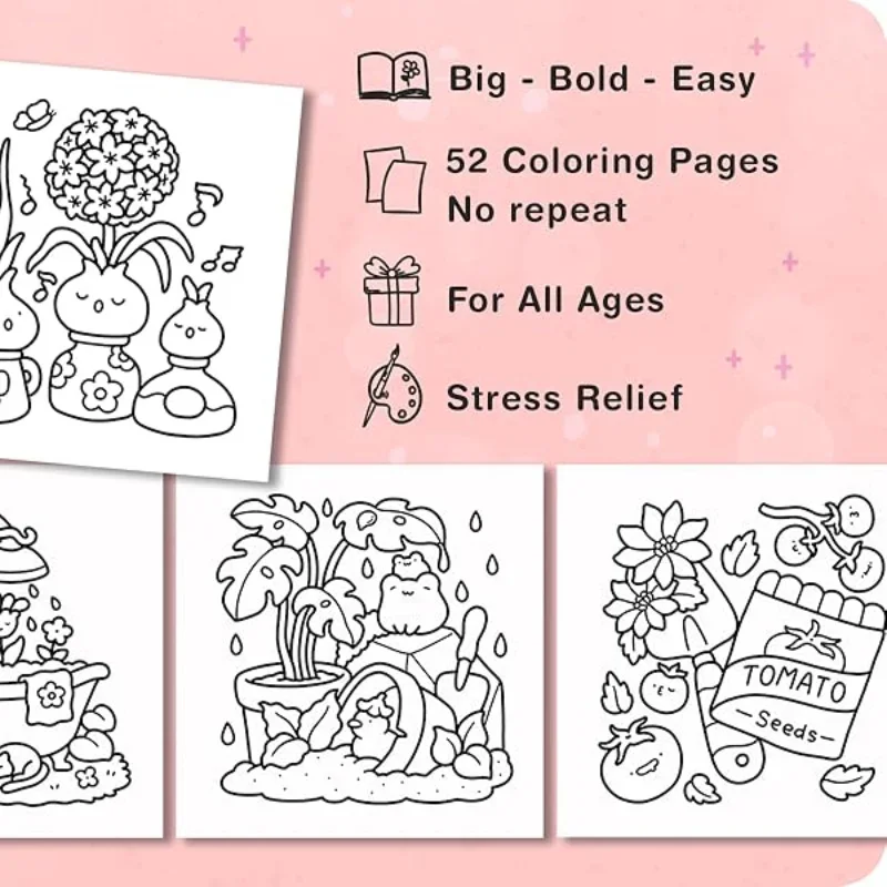 New adult and teen coloring book Toddler Doodle coloring book Cozy Friend