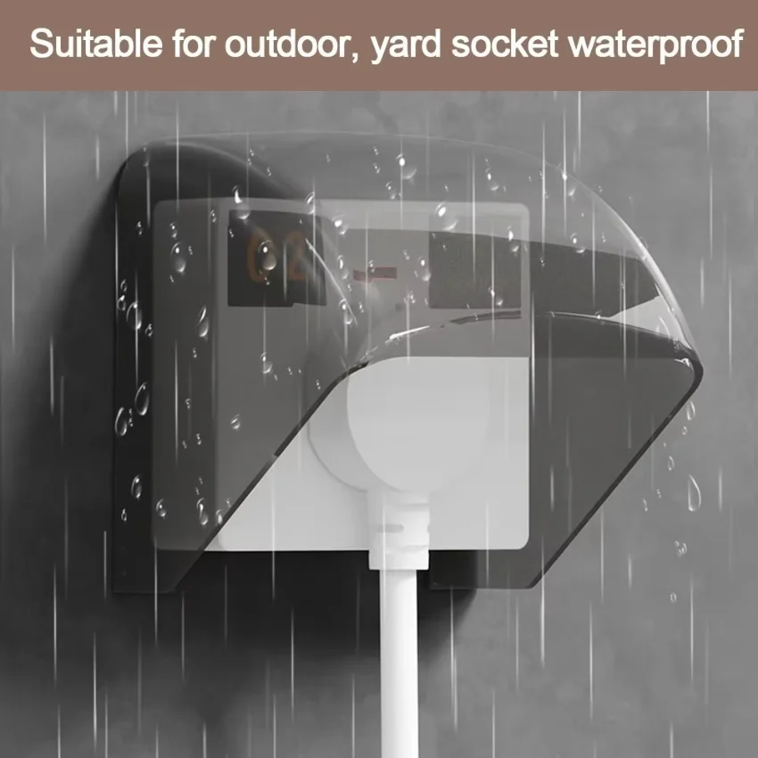 86 Type Switch Protective Cover Outdoor Socket Waterproof Box Bathroom Power Outlet Supply Rainproof Cover Box Protection Socket