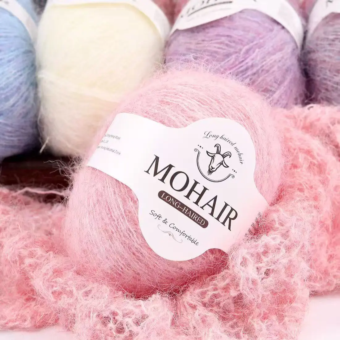 4pcs/100g Alpaca Mohair South African Silk Fine Thread Hand Woven Shawl Yarn Baby Scarf Hat Sweater DIY Knitting&Crocheting