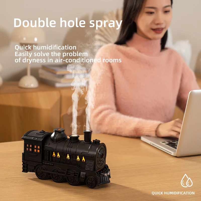 Train Air Humidifier Ultrasonic Aromatherapy Diffusers Mist Maker Fragrance Essential Oil Aroma Difusor Remote control image 2