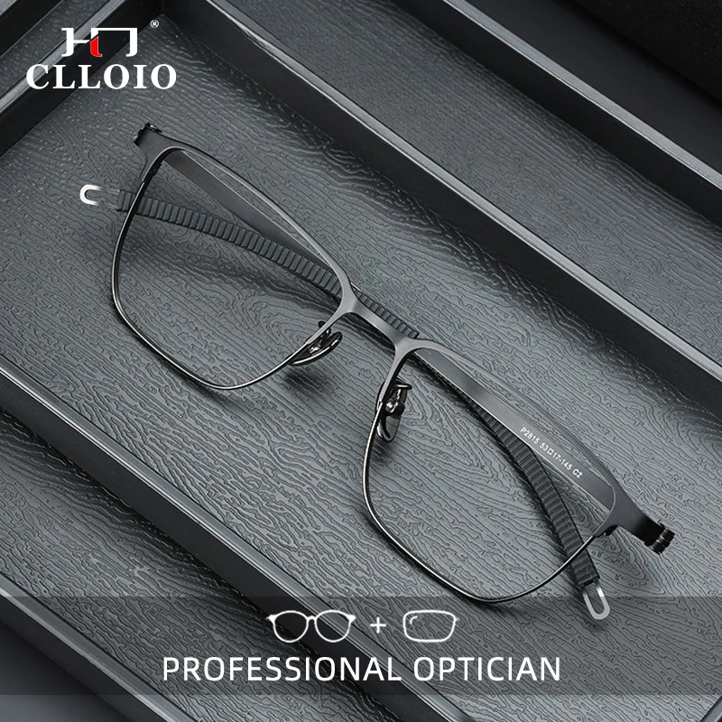 

CLLOIO спортивные безвинтовые титановые очки для чтения с защитой от синего света, очки для близорукости, настраиваемые прогрессивные очки по рецепту