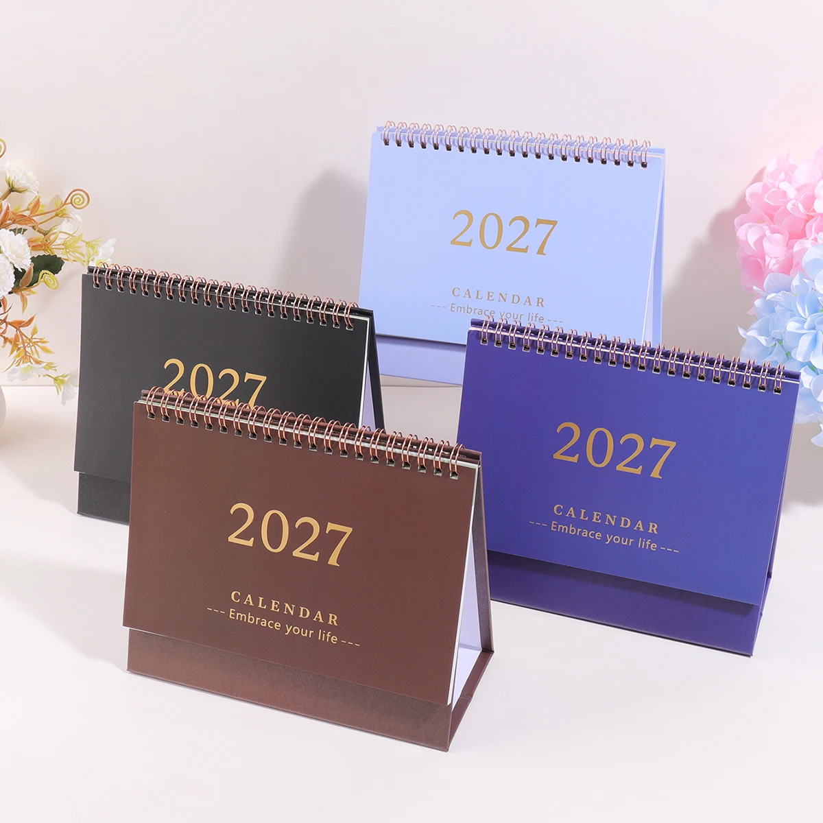 2027 Monthly Desk Calendar, Spiral Binding Foldable Standable Desktop Calendar for Daily Planner To Do List Office School Home