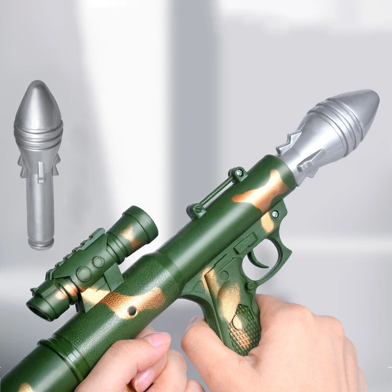 Mini Mörtel Rakete Launcher Munition Mit Licht Im Freien Simulierten Schießen Pädagogisches Militärische Überleben Spielzeug Geschenk Für Kinder