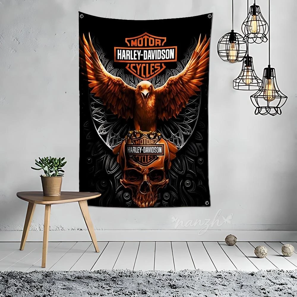 Motorcycles Logo Decorative Background Wall Coverings Posters For Harley Davidson Electra Glide Ultra Classic 1250 S PA 1250S view 3